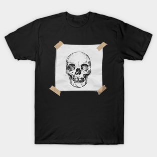 Skull on paper design T-Shirt